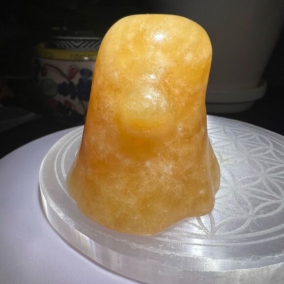Yellow Calcite Crystal Ghost Carving‎ - Picture 7 of 13